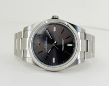Load image into Gallery viewer, Rolex Steel Oyster Perpetual 39 Watch - Domed Bezel - Dark Rhodium Index Dial - 114300 drio