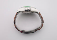 Load image into Gallery viewer, Rolex Milgauss Green Crystal Stainless Steel Blue Dial &amp; Bezel Oyster Bracelet 116400GV