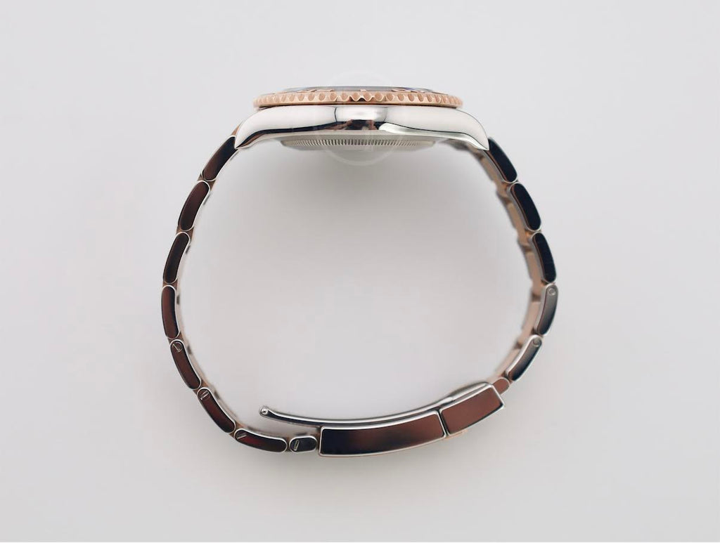 Rolex Yacht-Master 40 Everose Rose Gold/Steel Chocolate Brown Dial Gold Bezel Oyster Bracelet 126621