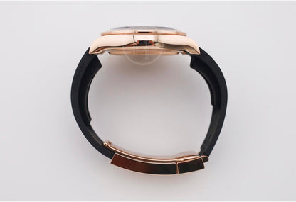Rolex Daytona Rose Gold Bright Black/Sundust Dial Oysterflex Rubber Bracelet - 126515LN