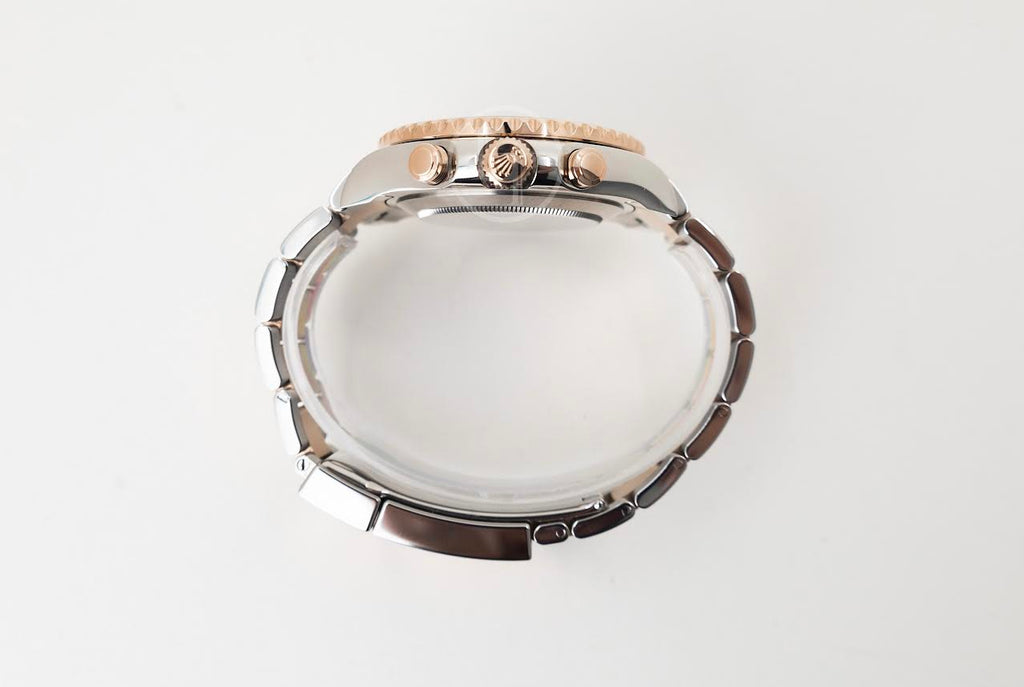 Rolex Yacht-Master II 116681 Blue Ceramic 18k Rose Gold Mercedes Hands Stainless Steel