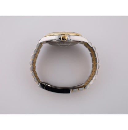 Rolex Datejust 41 Yellow Gold/Steel Black Index Dial Fluted Bezel Jubilee Bracelet 126333 -