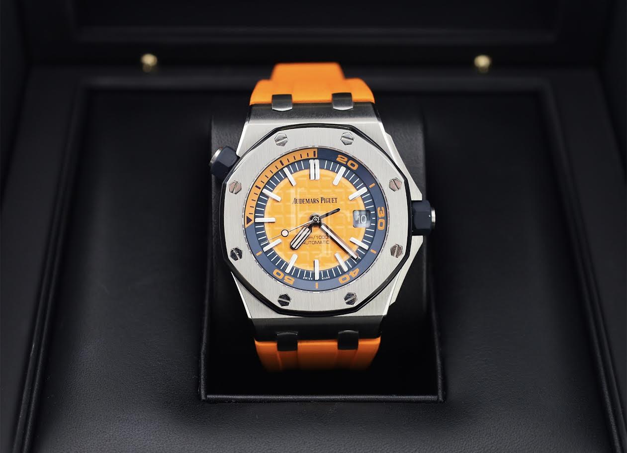 Audemars Piguet Royal Oak Offshore Diver Special Edition Watch-Orange Dial 42mm-15710ST.OO.A070CA.01