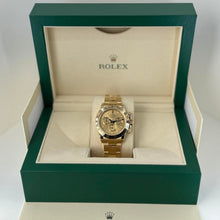 Load image into Gallery viewer, Rolex Daytona Yellow Gold Champagne Index Dial Yellow Gold Bezel Oyster Bracelet 116508