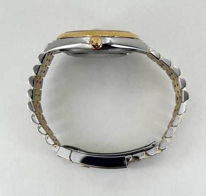 Rolex Datejust 41 Yellow Gold/Steel Champagne Index Dial Fluted Bezel Jubilee Bracelet 126333 -