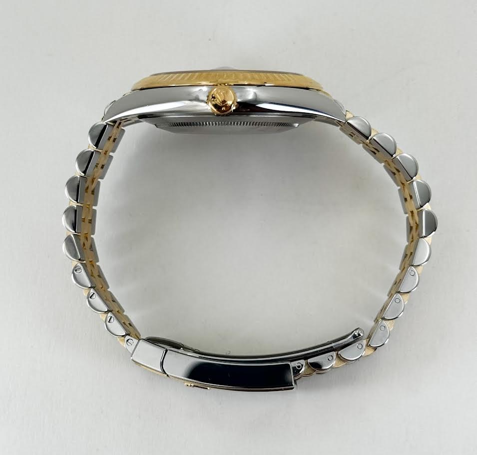 Rolex Datejust 41 Yellow Gold/Steel Champagne Index Dial Fluted Bezel Jubilee Bracelet 126333 -