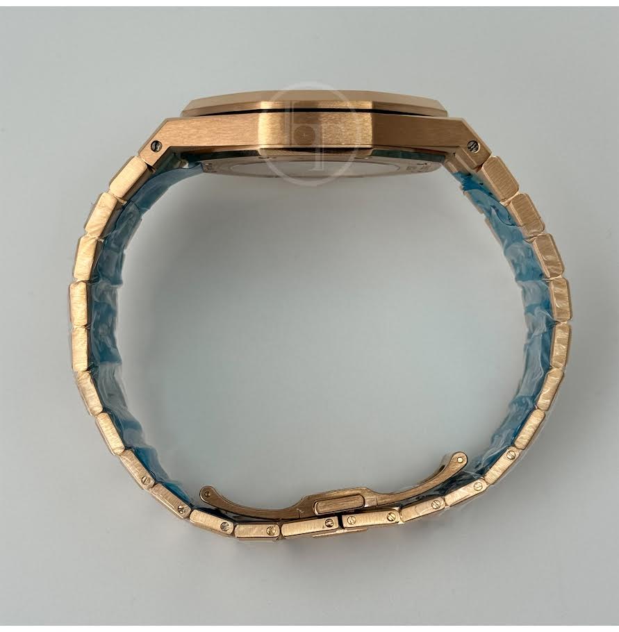 Audemars Piguet Royal Oak Selfwinding Rose Gold 41mm Blue Index Bracelet Watch - 15400OR.OO.1220OR.03