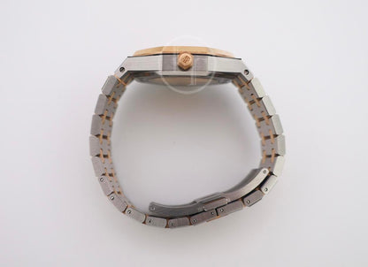 Audemars Piguet Royal Oak 34mm Stainless Steel Rose Gold Bezel Silver Dial - 77350SR.OO.1261SR.01
