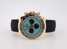 Load image into Gallery viewer, Rolex Cosmograph Daytona 40mm Yellow Gold Turquoise Blue Black Dial Cerachrom Bezel Oysterflex Bracelet - 126518LN - 2025