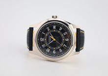 Load image into Gallery viewer, Patek Philippe Calatrava Date Sweep Seconds White Gold Black Carbon Motif Yellow Dial | 6007G-001