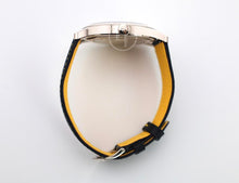 Load image into Gallery viewer, Patek Philippe Calatrava Date Sweep Seconds White Gold Black Carbon Motif Yellow Dial | 6007G-001