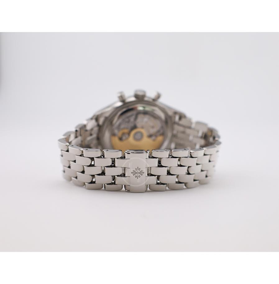 Patek Philippe Complications Day-Date Annual Calendar Chronograph Stainless Steel 40.5mm White Dial Bracelet | 5960/1A-001