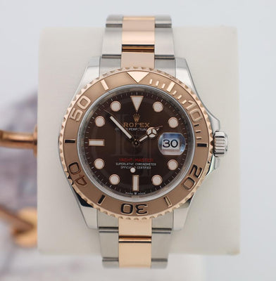 Rolex Yacht-Master 40 Everose Rose Gold/Steel Chocolate Brown Dial Gold Bezel Oyster Bracelet 126621