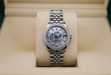 Load image into Gallery viewer, Rolex Steel and White Gold Datejust 31 Watch - Diamond Bezel - White Mother-Of-Pearl Diamond Dial - Oyster Bracelet - 278384RBR mdo