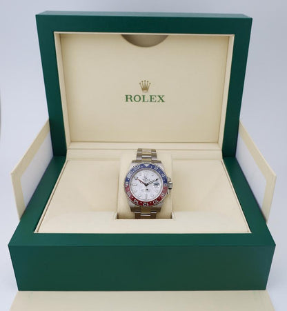 Rolex GMT Master II White Gold Meteorite Luminous Dial Red/Blue Ceramic Bezel Oyster Bracelet 126719BLRO
