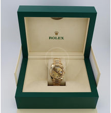 Load image into Gallery viewer, Rolex Day-Date 40 Yellow Gold Champagne Roman Dial &amp; Fluted Bezel President Bracelet 228238 -