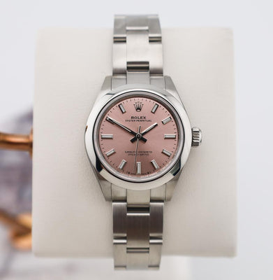 Rolex Oyster Perpetual 31 Watch - Domed Bezel - Pink Index Dial - Oyster Bracelet - 2020 Release - 277200 pio