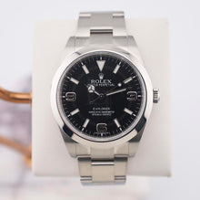 Load image into Gallery viewer, Rolex Explorer Stainless Steel Black Arabic Index 39mm Lume Dial Oyster Bracelet - 214270