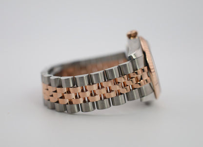 Rolex Datejust 31 Lady Midsize Rose Gold/Steel White Roman Dial & Fluted Bezel Jubilee Bracelet 178271