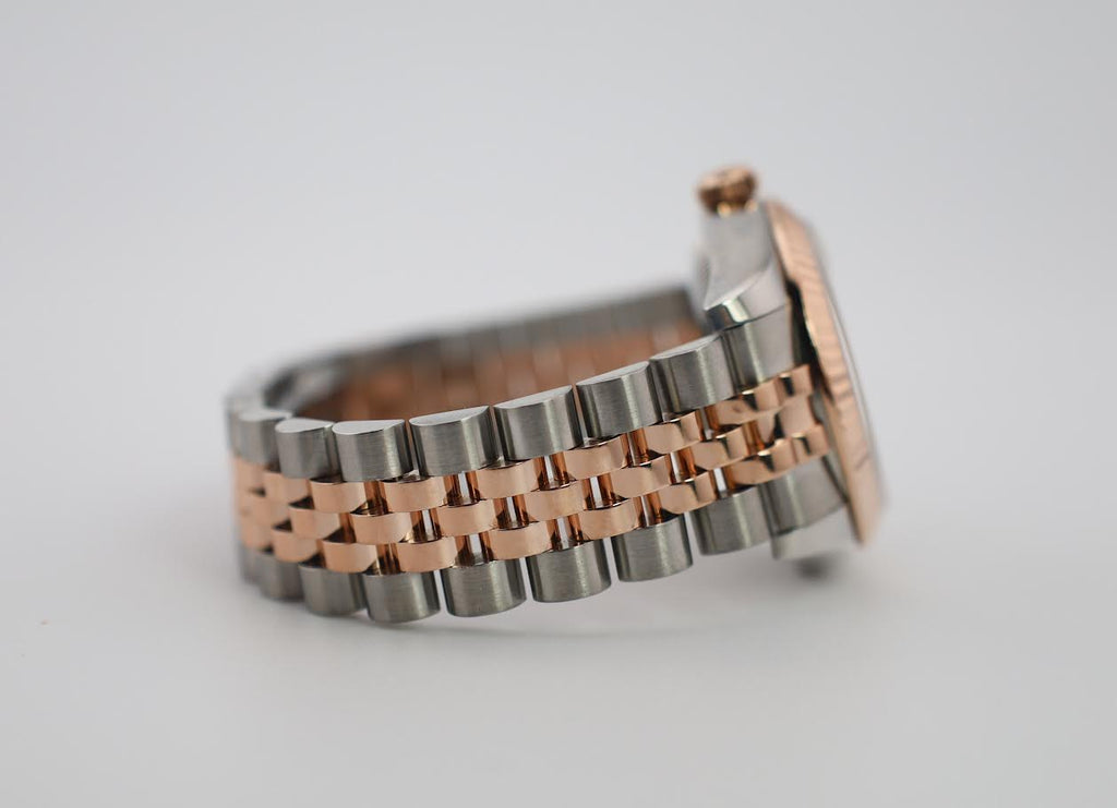 Rolex Datejust 31 Lady Midsize Rose Gold/Steel White Roman Dial & Fluted Bezel Jubilee Bracelet 178271