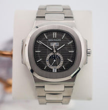 Load image into Gallery viewer, Patek Philippe Nautilus Annual Calendar Moon Phases Stainless Steel Grey Dial | 5726/1A-001