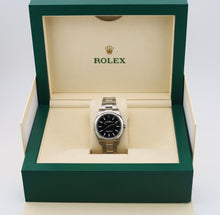 Load image into Gallery viewer, Rolex Steel Oyster Perpetual 39 Watch - Domed Bezel - Black Index Dial - 114300
