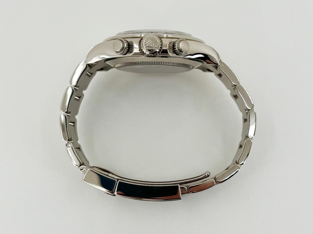 Rolex Daytona White Gold Blue Index Dial White Gold Bezel Oyster Bracelet 116509