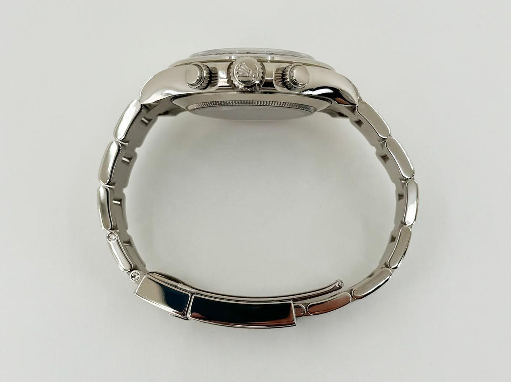 Rolex Daytona White Gold Blue Index Dial White Gold Bezel Oyster Bracelet 116509