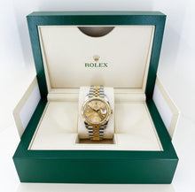 Load image into Gallery viewer, Rolex Datejust 41 Yellow Gold/Steel Champagne Index Dial Fluted Bezel Jubilee Bracelet 126333 -