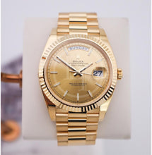 Load image into Gallery viewer, Rolex Day-Date 40 Yellow Gold Champagne Index Dial &amp; Fluted Bezel President Bracelet 228238 -