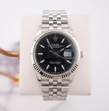 Load image into Gallery viewer, Rolex Datejust 36 White Gold Black Index Dial &amp; Fluted Bezel Jubilee Bracelet 126234