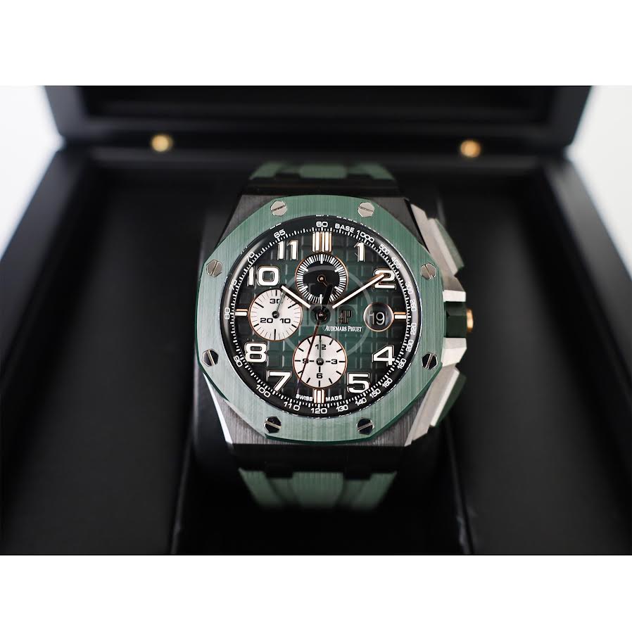 Audemars Piguet Royal Oak Offshore 44mm Chronograph Ceramic Green Bezel 26405CE.OO.A056CA.01