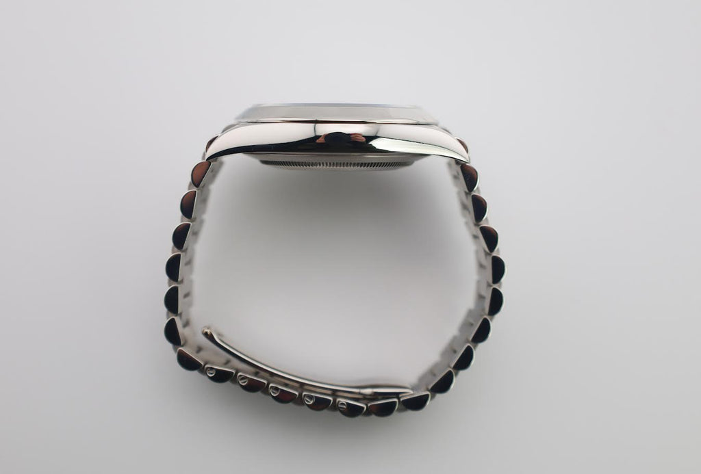 Rolex Day-Date 40 Platinum Olive Green Roman Dial & Smooth Bezel President Bracelet 228206 -