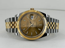 Load image into Gallery viewer, Rolex Datejust 41 Yellow Gold/Steel Champagne Index Dial Fluted Bezel Jubilee Bracelet 126333 -