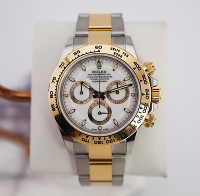 Rolex Daytona Yellow Gold/Steel White Index Dial Yellow Gold Bezel Oyster Bracelet 116503