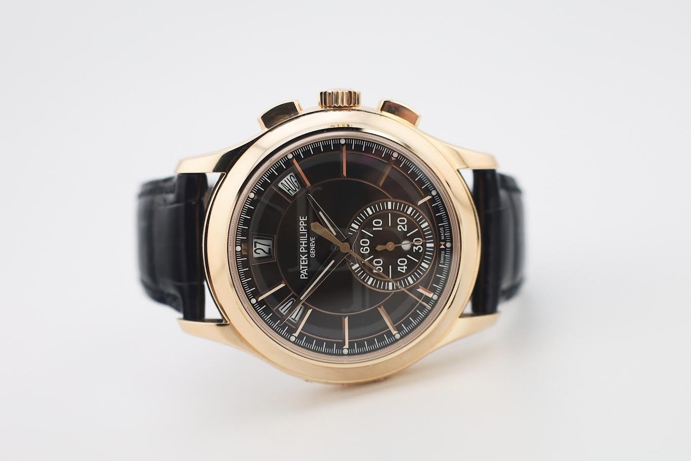 Patek Philippe Complications Flyback Chronograph Annual Calendar Rose Gold Brown Sunburst Dial | 5905R-001