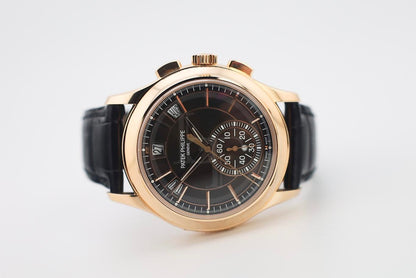 Patek Philippe Complications Flyback Chronograph Annual Calendar Rose Gold Brown Sunburst Dial | 5905R-001