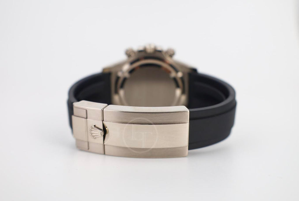 Rolex White Gold Cosmograph Daytona Watch - Black Cerachrom Bezel - Black And Steel Diamond Dial - Oysterflex Strap - 126519ln bkstdof