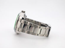Load image into Gallery viewer, Rolex Milgauss Green Crystal Stainless Steel Blue Dial &amp; Bezel Oyster Bracelet 116400GV