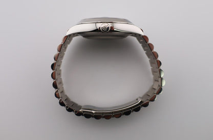 Rolex Day-Date 40 Platinum Ice Blue Diagonal Motif Dial & Smooth Bezel President Bracelet 228206 -