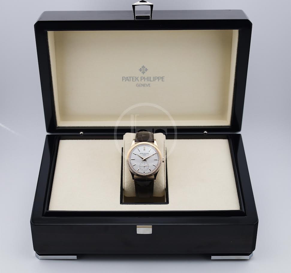 Patek Philippe Calatrava "Clous de Paris" Rose Gold Hobnail BezelSilver Dial - 6119R-001