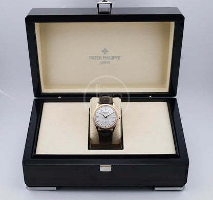 Patek Philippe Calatrava "Clous de Paris" Rose Gold Hobnail BezelSilver Dial - 6119R-001