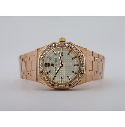 Audemars Piguet Ladies Collection Royal Oak Quartz Watch-Silver Dial 33mm-67651OR.ZZ.1261OR.01