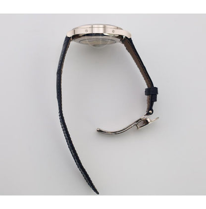 Patek Philippe Complications Annual Calendar Moon Phases White Gold Blue Baguette Diamond Dial | 5396G-017