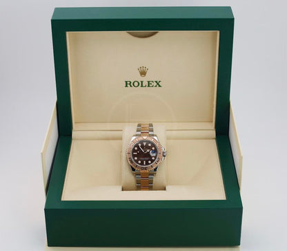 Rolex Yacht-Master 40 Everose Rose Gold/Steel Chocolate Brown Dial Gold Bezel Oyster Bracelet 126621