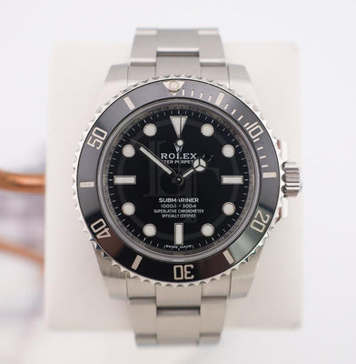 Rolex Submariner No Date Stainless Steel Black Dial & Ceramic Bezel Oyster Bracelet 114060