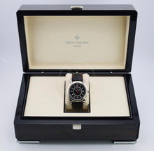 Load image into Gallery viewer, Patek Philippe Calatrava Date Sweep Seconds White Gold Black Carbon Motif Dial Red | 6007G-010