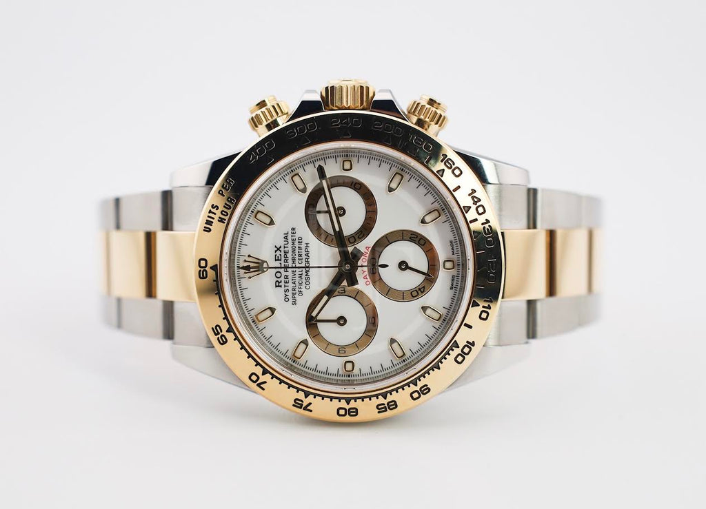 Rolex Daytona Yellow Gold/Steel White Index Dial Yellow Gold Bezel Oyster Bracelet 116503
