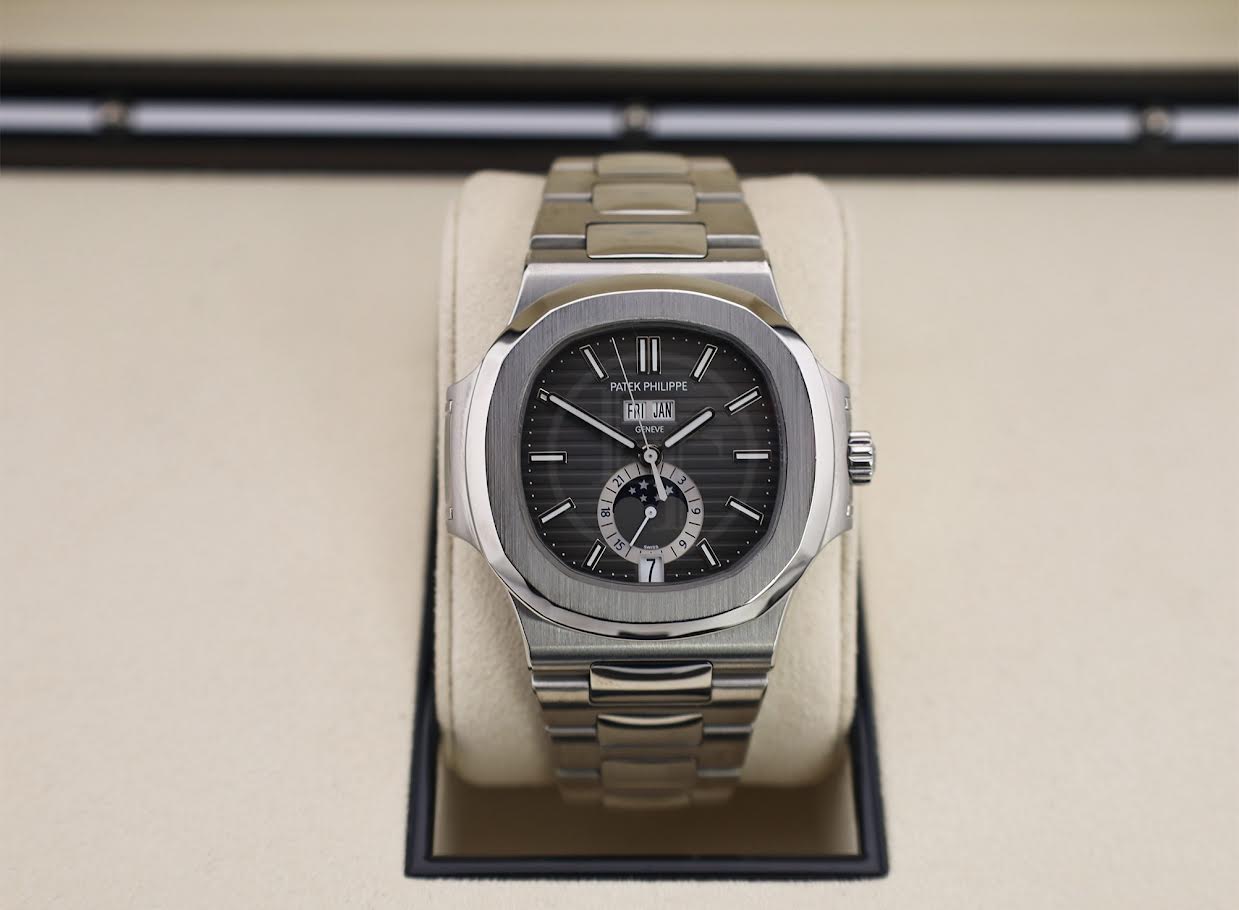 Patek Philippe Nautilus Annual Calendar Moon Phases Stainless Steel Grey Dial | 5726/1A-001