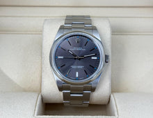 Load image into Gallery viewer, Rolex Steel Oyster Perpetual 39 Watch - Domed Bezel - Dark Rhodium Index Dial - 114300 drio